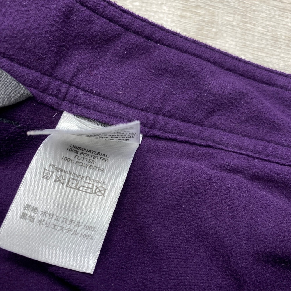 Eddie Bauer Sport Pants Womens 14 Navy Blue Fleece Lined Water Repellent Hiking - Picture 3 of 10